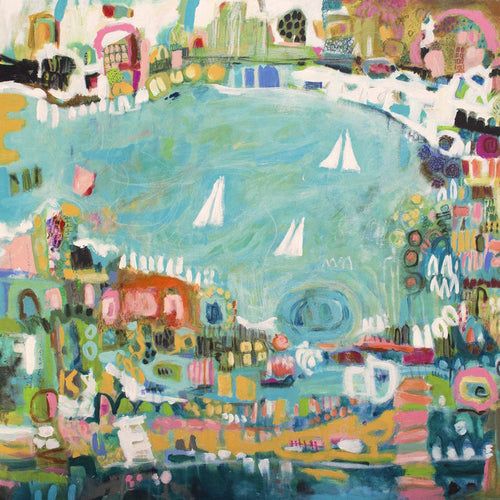 Abstract Marina IV by Karen Fields on GIANT ART - blue abstract