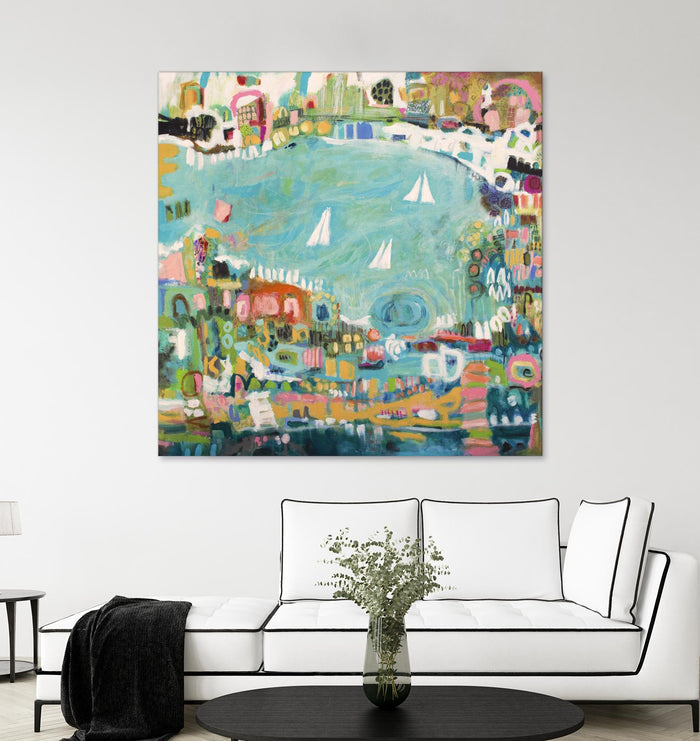 Abstract Marina IV by Karen Fields on GIANT ART - blue abstract