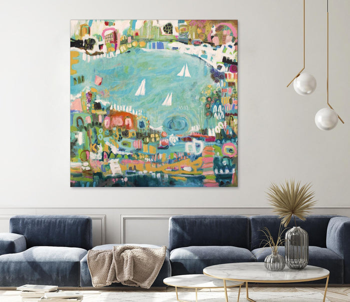 Abstract Marina IV by Karen Fields on GIANT ART - blue abstract