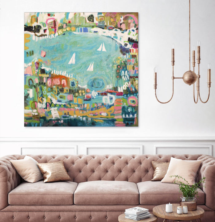Abstract Marina IV by Karen Fields on GIANT ART - blue abstract