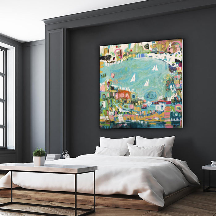 Abstract Marina IV by Karen Fields on GIANT ART - blue abstract