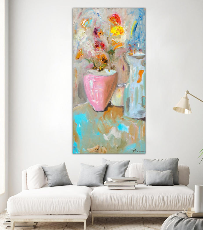 All About the Vase by Bradford Brenner on GIANT ART - muted tones floral & still life