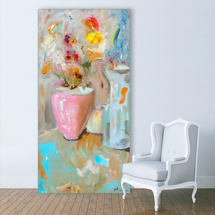 All About the Vase by Bradford Brenner on GIANT ART - muted tones floral & still life