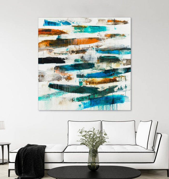 AQUEOUS by BRENT FOREMAN on GIANT ART - blue abstract abstract