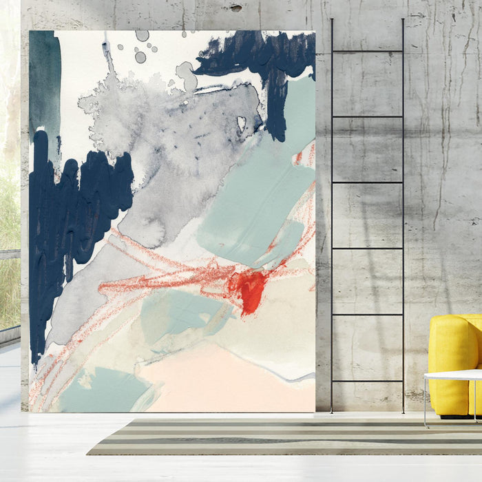Ash Blue & Crimson I by Victoria Barnes on GIANT ART - orange abstract abstract