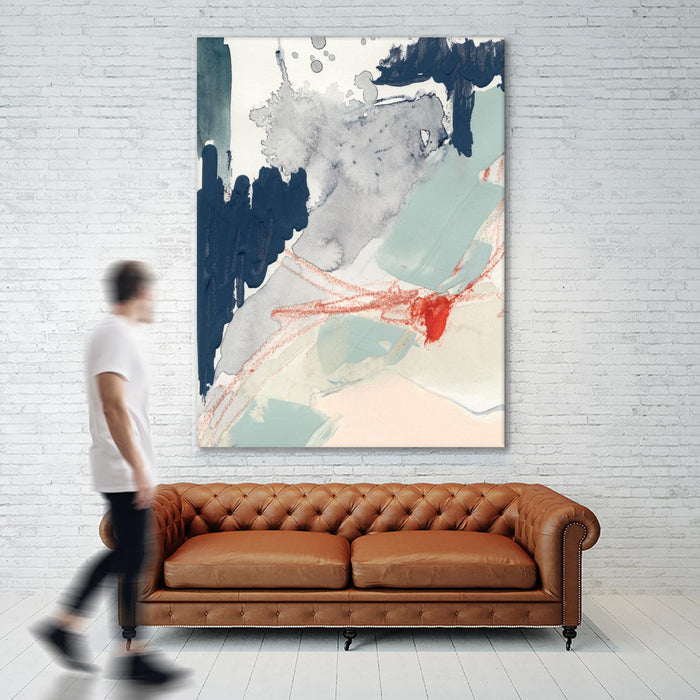 Ash Blue & Crimson I by Victoria Barnes on GIANT ART - orange abstract abstract