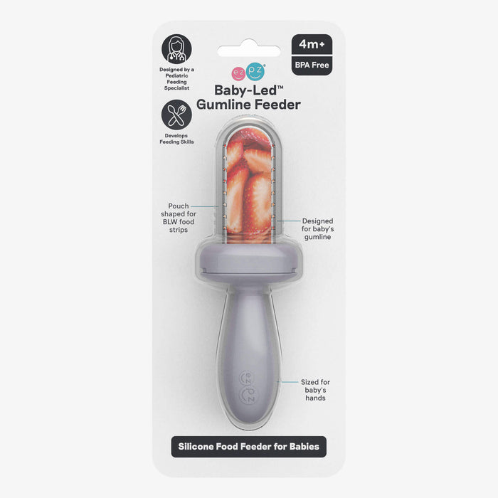 ezpz Gumline Feeder in Pewter Gray #color_pewter