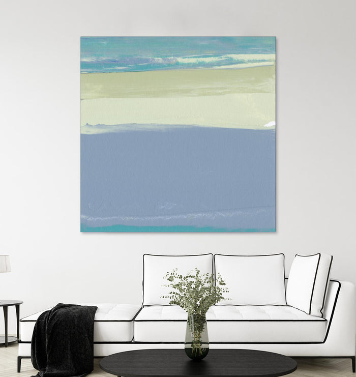 Blue Coast I by Sharon Gordon on GIANT ART - beige abstract