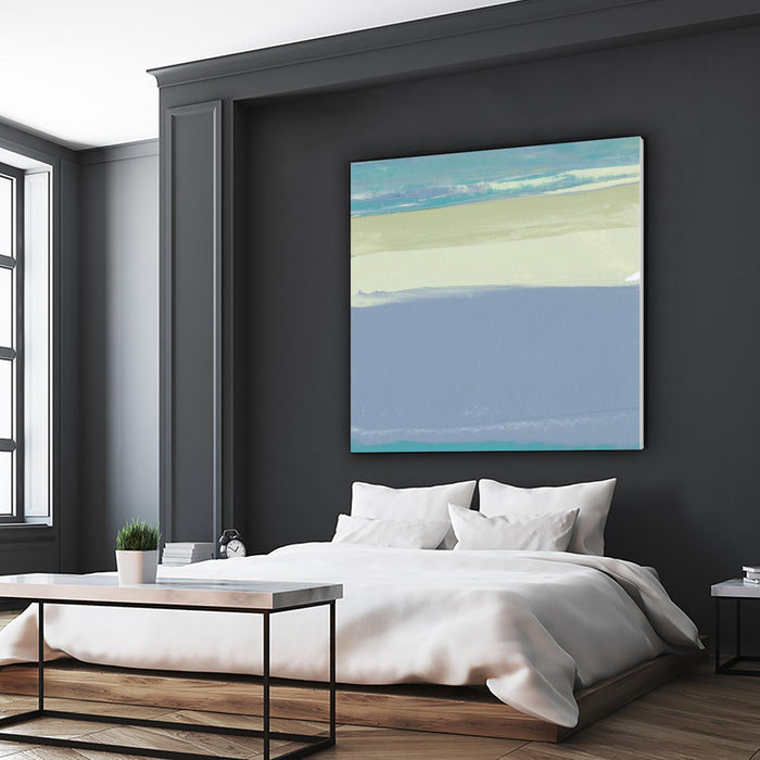 Blue Coast I by Sharon Gordon on GIANT ART - beige abstract