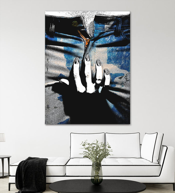 Blue Jeans II by Alex Cherry on GIANT ART - blue contemporary