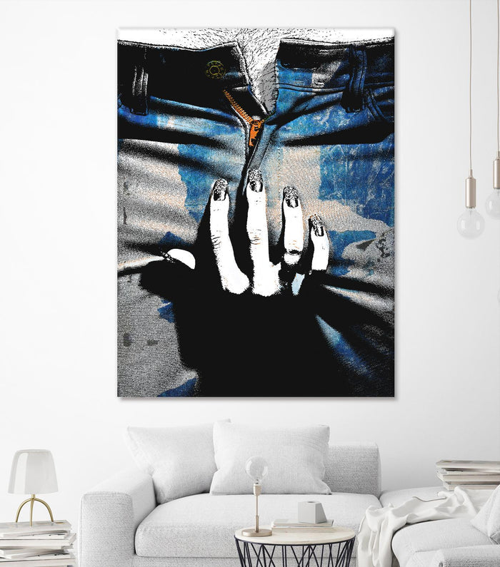 Blue Jeans II by Alex Cherry on GIANT ART - blue contemporary