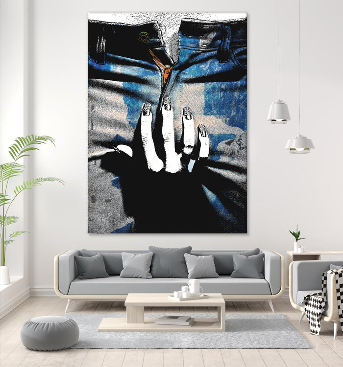 Blue Jeans II by Alex Cherry on GIANT ART - blue contemporary