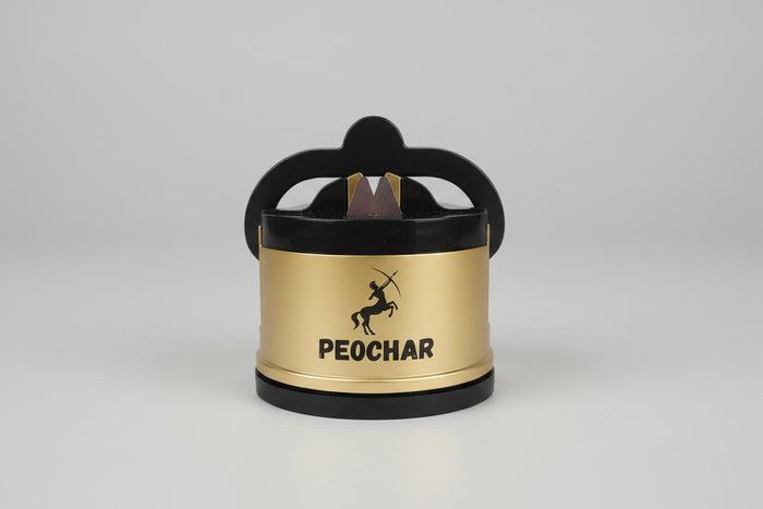 Brand New PEOCHAR Knife Sharpener - Black & Gold - Kitchen Professional - Suctioned