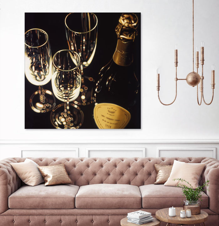 Champagne For Three by Ray Pelley on GIANT ART - white fruit-food-drink