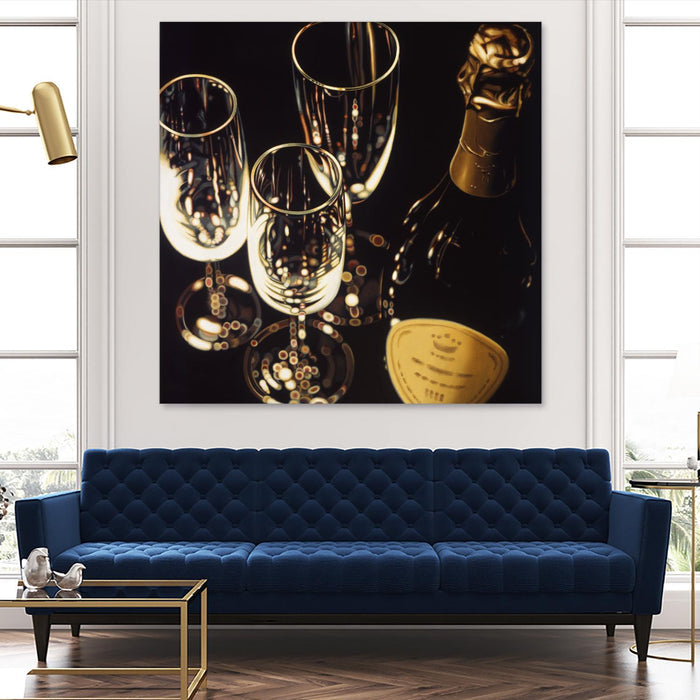 Champagne For Three by Ray Pelley on GIANT ART - white fruit-food-drink
