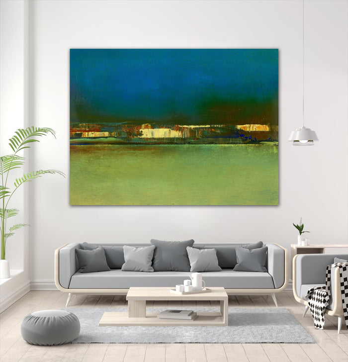 City Afar I by Sharon Gordon on GIANT ART - blue abstract