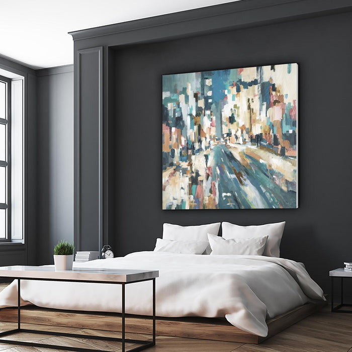 City Beat by Lisa Ridgers on GIANT ART - pink contemporary