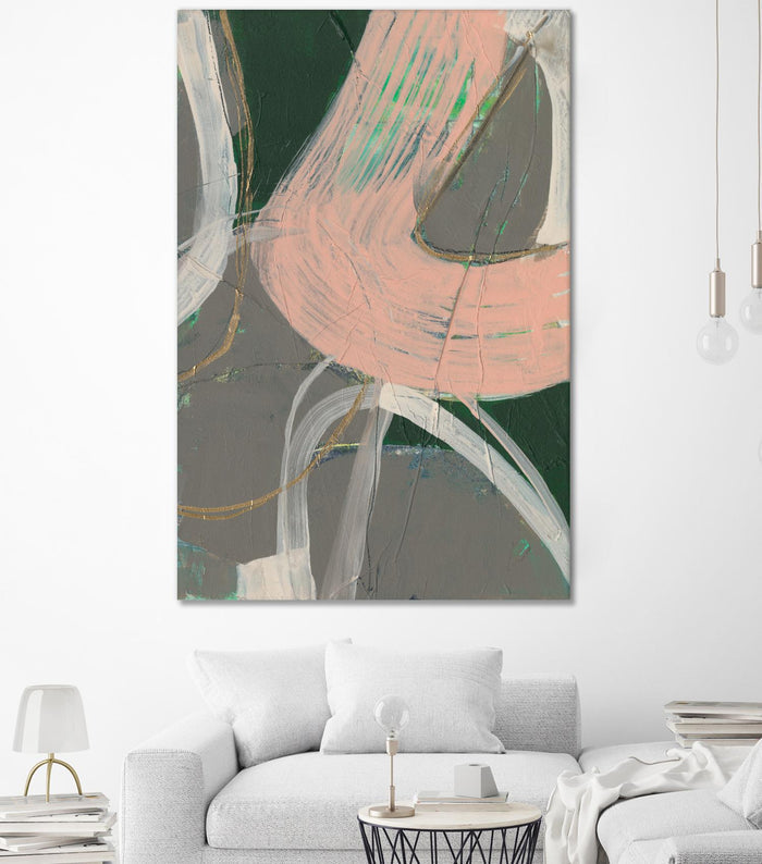 Connected Disconnect I by Jennifer Goldberger on GIANT ART - pink abstract abstract