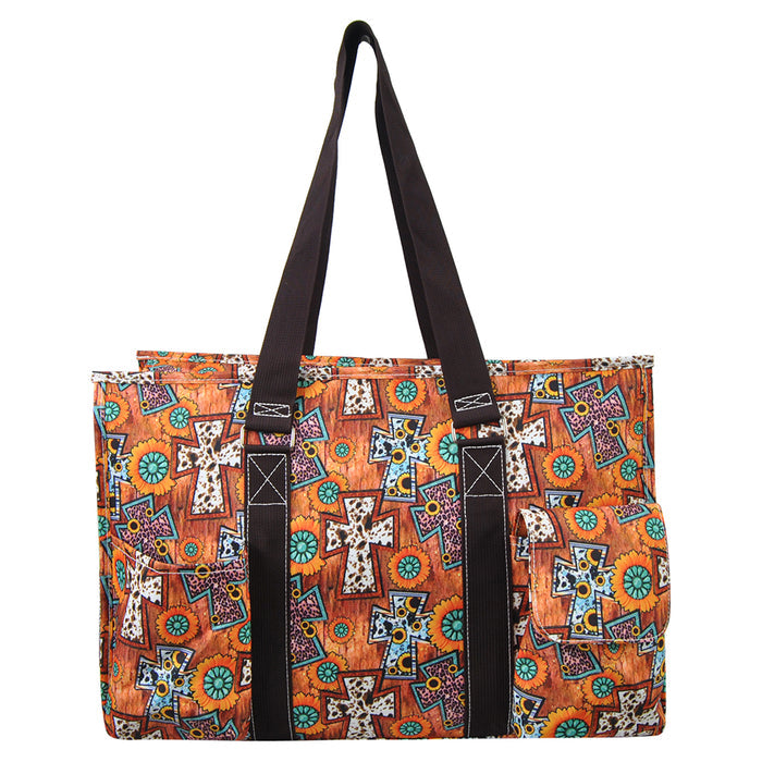 Crossed with Style NGIL Zippered Caddy Large Organizer Tote Bag