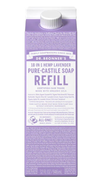 Dr Bronners Liquid Soap Refill