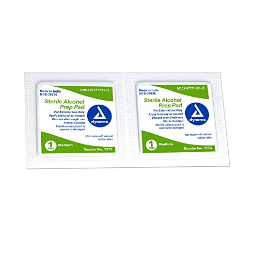Dynarex Alcohol Prep Pads - 200/Box - Medium