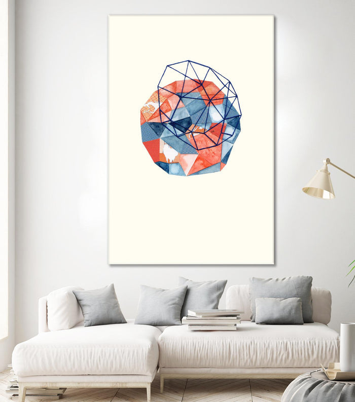 Embroidered Prism Collage 1 by Natasha Marie on GIANT ART - grey abstract