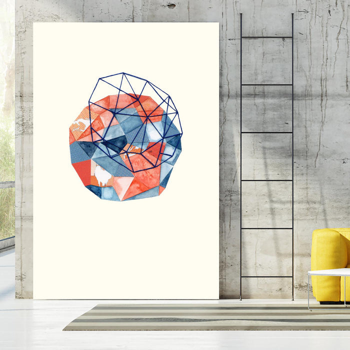 Embroidered Prism Collage 1 by Natasha Marie on GIANT ART - grey abstract