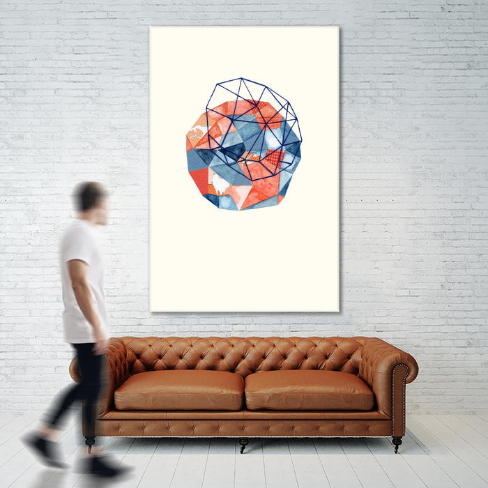 Embroidered Prism Collage 1 by Natasha Marie on GIANT ART - grey abstract