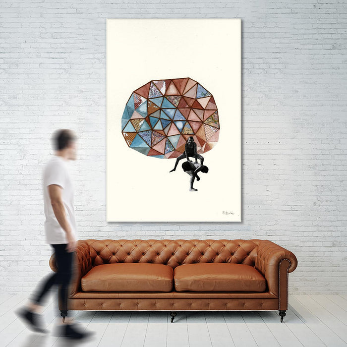 Embroidered Prism Collage 4 by Natasha Marie on GIANT ART - orange contemporary