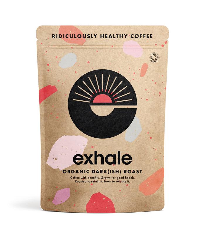 Exhale Organic Darkish Coffee Medium Ground 450g
