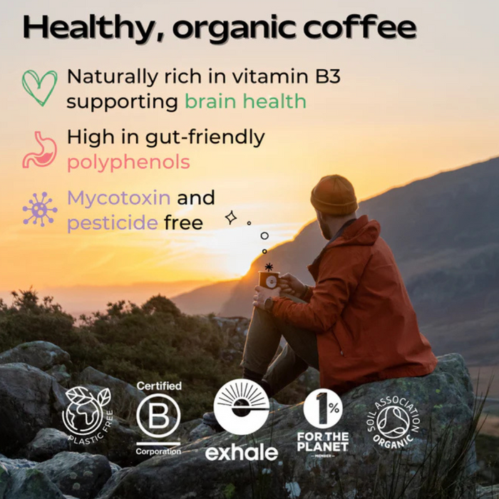 Exhale Organic Decaf Coffee Medium Ground 450g