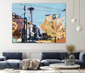 Eye Of The Needle by Beth Ann Lawson on GIANT ART - blues cityscapes space needle