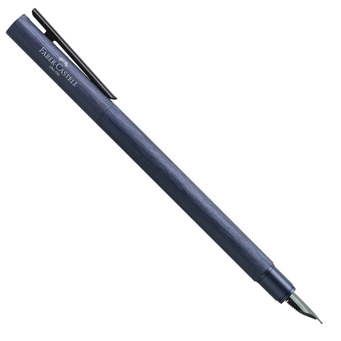 Faber-Castell Neo Slim Fountain Pen - Aluminium Dark Blue BT