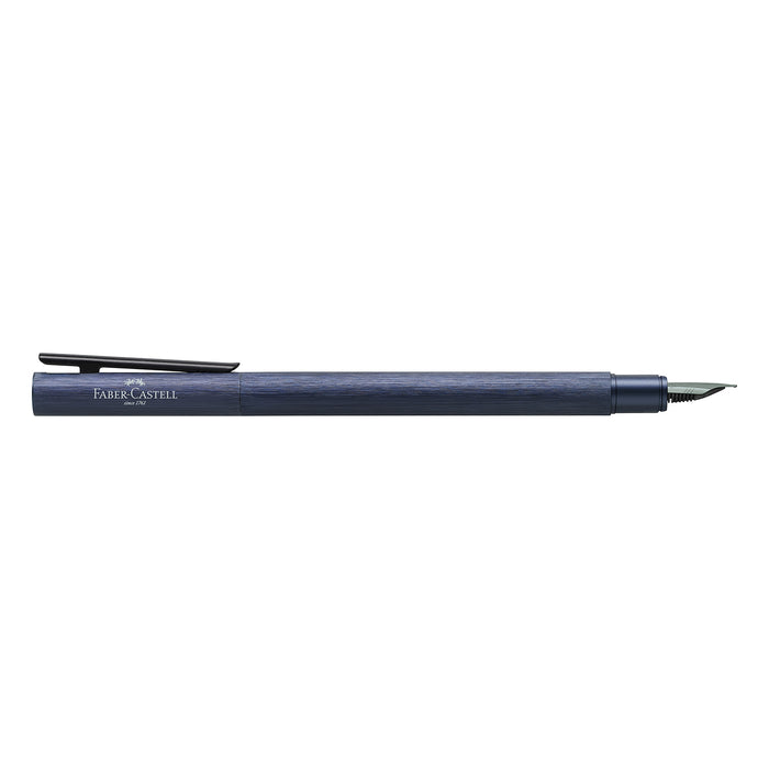 Faber-Castell Neo Slim Fountain Pen - Aluminium Dark Blue BT