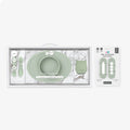 ezpz First Foods Set in Sage Green and Baby Led Food Cutters Bundle #color_sage