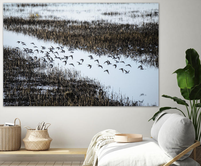 Flock by Nancy Crowell on GIANT ART - blue landscape