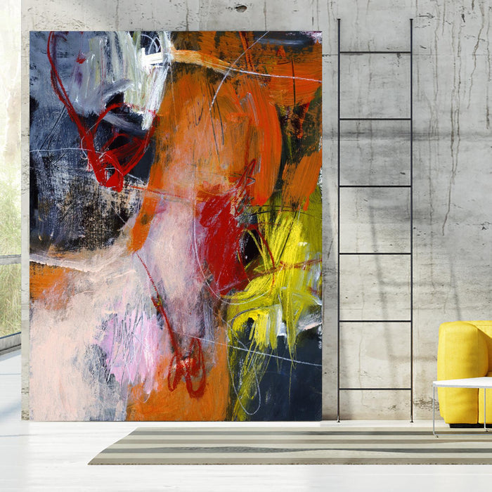 Flurry by Charlotte Foust on GIANT ART - orange abstract