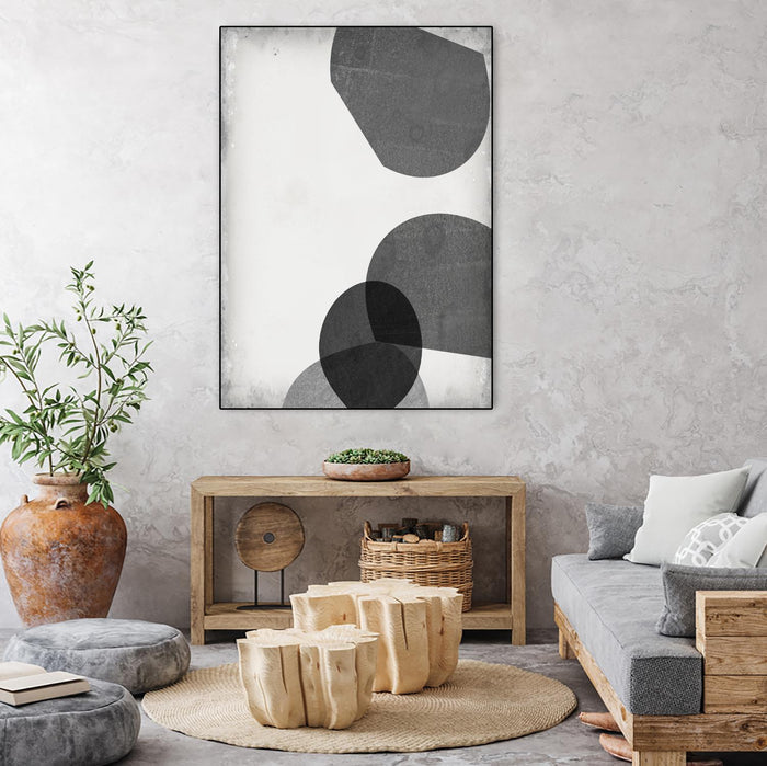 Grey Shapes III by Jennifer Goldberger on GIANT ART - neutral abstract