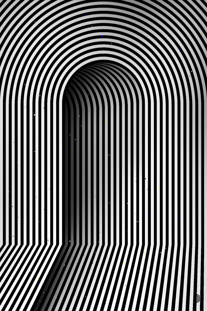 Hidden door by Divin Creador on GIANT ART - white black & white