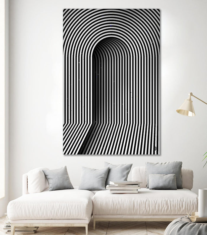 Hidden door by Divin Creador on GIANT ART - white black & white