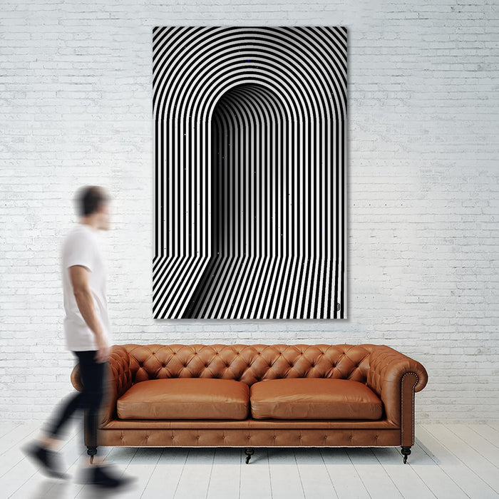 Hidden door by Divin Creador on GIANT ART - white black & white