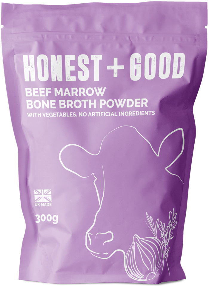 Honest + Good Grass Fed Beef Marrow Bone Broth 300g