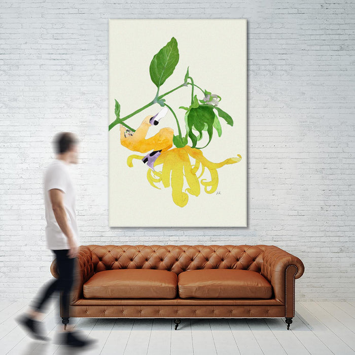 In the Garden Galaxy I by Jenny Iiz Rome on GIANT ART - beige botanical leaves