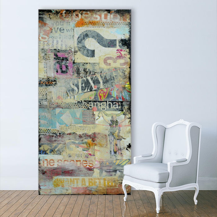 In the Mix II by Erin Ashley on GIANT ART - orange abstract