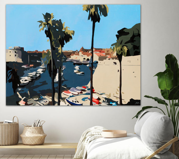 Kings Landing by Bethann Lawson on GIANT ART - blue coastal coastal