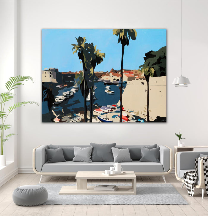 Kings Landing by Bethann Lawson on GIANT ART - blue coastal coastal