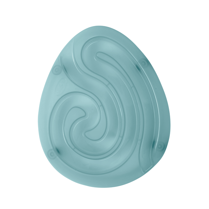 White background with a top view of a  light blue Kruuse BUSTER DogMaze Mini, laying flat.