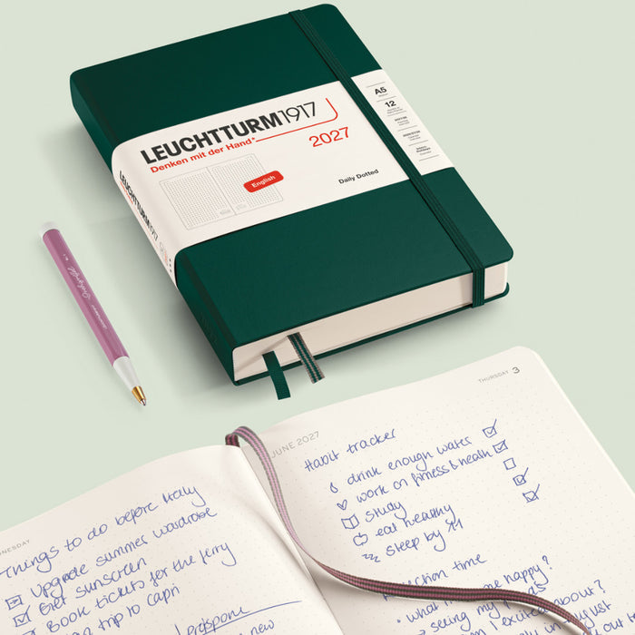 Leuchtturm1917 Daily Planner 2027 - Hard Cover - Sunflower - A5