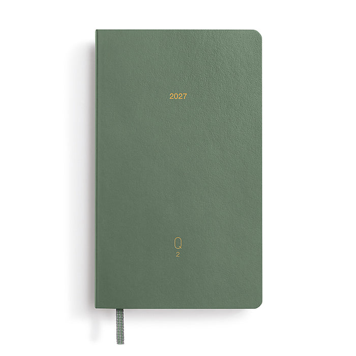 Leuchtturm1917 Quarterly Planner 2027 - Flex Cover - Set of 4 - Shades Of Green - A6 - Dotted