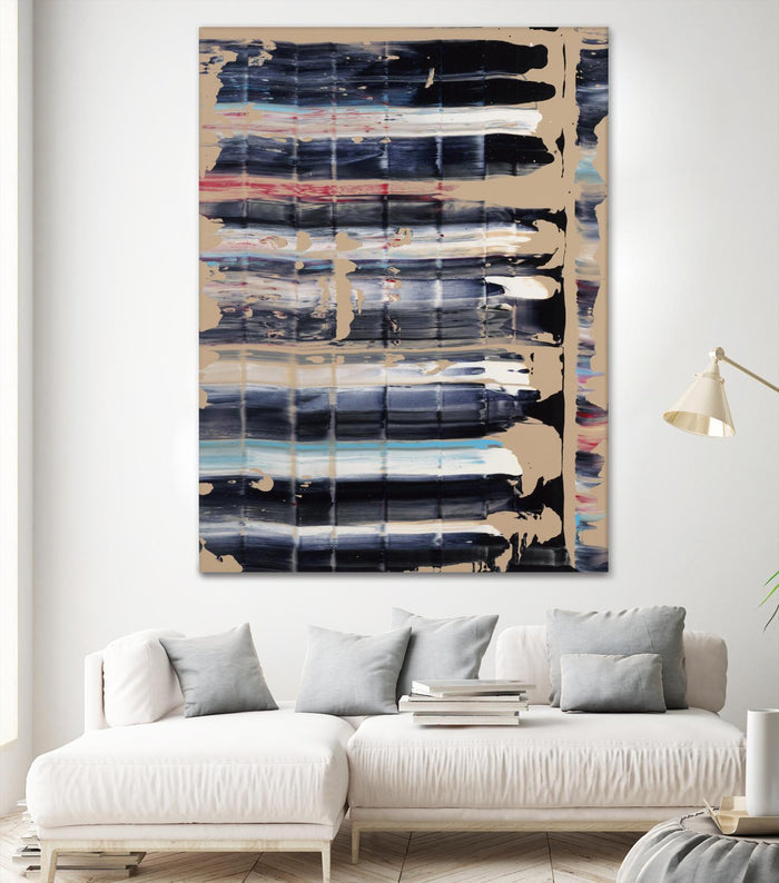 Light Blue, Red, Black by Jeff Iorillo on GIANT ART - black abstract